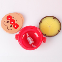 Cartoon shape baby snack box Infant auxiliary food Double handle spill-proof snack bowl with lid