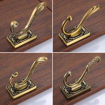 New Chinese hanging clothes hook single wall-mounted wall door after door after door Xuanguan wardrobe hooks ancient bronze clothes hat hook for home