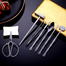 Crab eight pieces crab eating special tool 304 stainless steel household hairy crab pliers crab clip eight piece set