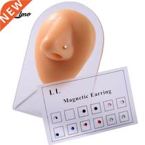 12pcs Card Magnet Ear Tragus Cartilage Lip Labret Stud Nose