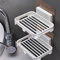 Soap tray non-perforated creative box new suction cup wall-mounted drain toilet soap rack soap box home