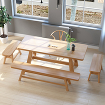 Personality Customised Day Style Zen Solid Wood Tea Table And Chairs Combination Suit Kung Fu Tea Table Minima Nordic Dining Table