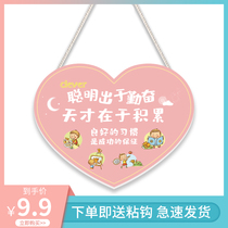 Learning is very hard insisting on cool listing inspirational slogans students childrens incentive cards girls decorating rooms and doors