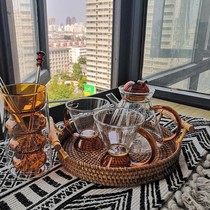 Premium afternoon tea set petaot set European and American heating English French afternoon tea glass elegant European and American English