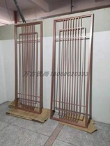 Chinese-style porch screen metal bar restaurant partition decoration simple post-modern American office home new products