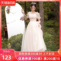 Bridesmaid dress summer 2021 new large size student graduation day host bar mitzvah dress skirt female banquet temperament
