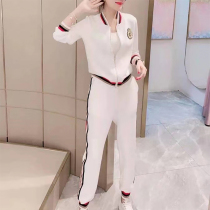 European goods early autumn high-end brand fashion sportswear casual suit female two-piece set 2021 Spring and Autumn New Net Red