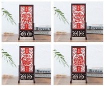 Small table screen desk Furnishing Imitation Ancient Small Screen Pendulum with Chinese Wind Chinese Characteristics for Gift Handicraft Gifts