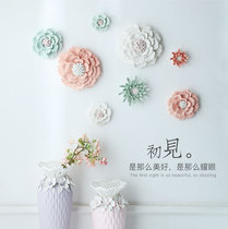 Mending wall holes decorative stickers hanging wall holes hiding ugly three-dimensional ceramic flowers creative living room wall holes stickers