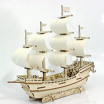 Wooden simulation sailing boat model handmade diy adult making tour ship assembly wooden toys assembled with wooden toys