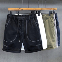 2021 tide brand new casual shorts mens five-point pants summer thin casual pants mens Hong Kong style Xiaoxi pants