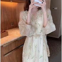 2021 Spring and Autumn Dress Temperament Goddess Fan Clothes Set Light Luxury Design Sense Small Lace Fairy Jumpsuit