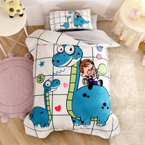 Kindergarten milk velvet spring and autumn children are three sets of cotton quilt cover baby bedding into the garden nap six sets of core