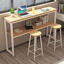 Wall bar home partition long high table rectangular simple dining table milk tea shop slender table small narrow table