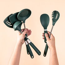 Cherry Blossom Qi Silicone Spatula Fried Spoon Shovel Kitchen Ware Set Nordic Wind High Temperature Resistant Silicone Spatula Spoon Household Fried Vegetables