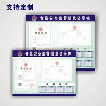 Business license food hygiene three-in-one box safety information supervision bulletin board management system health