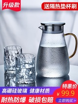 Japan imported MUJIΕ glass herbal tea pot Heat-resistant high temperature tie pot Household bottle cold water pot plain cup set