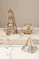Nordic glass box jewelry box retro jewelry display box rectangular cosmetics desktop storage box