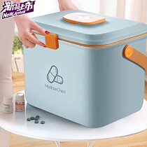 Medicine bag storage net red medicine box Small dormitory family medicine storage box grid oversized first aid box outdoor