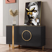 Minimalist modern light and luxurious wind rock plate Hypoon cabinet Home entrance door living room leaning against wall partition decorated with storage dining side cabinet