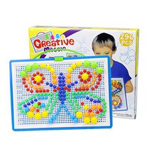 Childrens mushroom nail insert board puzzle puzzle puzzle puzzle puzzle toy variety of beads and mushrooms