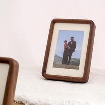 Solid wood mortise and fillet desktop photo frame Framed Black Walnut Wood 780 Inch Picture Frame 6 Inch Children Photo Frame