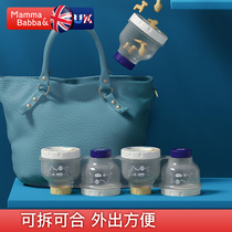 Baby milk powder box portable supplementary food sub-packed small rice powder box sealed storage tank split milk powder out carrying case box