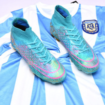 Huili new football shoes Mandarin duck men and women broken nails TF spike ag primary and secondary school students childrens sneakers adult training shoes