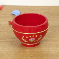 Wedding supplies newcomers engaged dowry dowry traditional Six certificates housewarming Day Gold red wooden wedding rice bucket