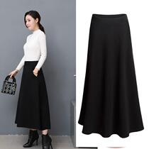 Plus velvet padded skirt 2021 Autumn and Winter fattening plus size code womens fat MM200 Jin slim big swing skirt