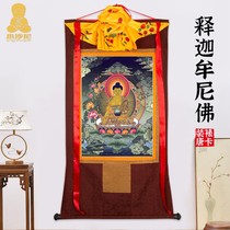 Shakyamuni decorative painters used Tibetan imitation hand-painted hanging paintings to worship Tibetan imitation hanging paintings Tibetan-style pendant thangka
