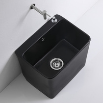 Japanese Tanata Black Mop Pool Ceramic Home balcony toilet Toilet Mop Pool can side-drain Tub Tank Sink