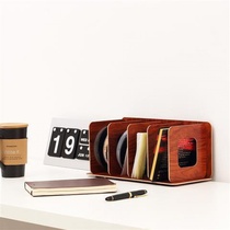 Creative CD shelf DVD CD video storage rack wooden storage display rack desktop CD CD box lockers