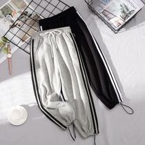 Boys and girls pants autumn models 2021 new big children Foreign style trousers Korean spring and autumn casual pants loose children sports pants