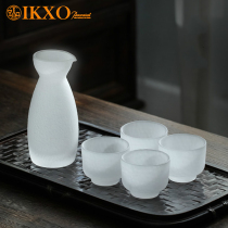 IKXO Japanese Frosted sake jug set White wine dispenser Small wine glass Glass wine set Sake cup Household