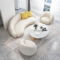 Nordic style clothing store sofa semi-circular arc modern simple model room Beauty Salon reception rest area Net red model