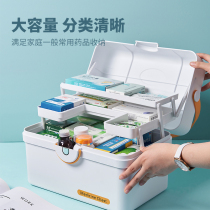 Medical box Family equipment with household large capacity medical care full set of emergency dormitories large drug storage box