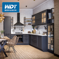 Beijing Wodtian modern simple kitchen cabinet custom overall open kitchen cabinet custom decoration design of the whole house