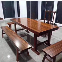 Okan Solid Wood Large Board Tea Table Log Tea Table Whole Board Table Owner Desk Desk Red Wood Book Desktop Furniture