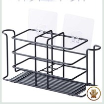 Iron Art Toothbrush Holder Free of stiletto adhesive wall-mounted shelving Tooth Cup Suit Rack Gargling Cup Shelf Creative Shelf