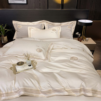 European style Italian 140 long-staple cotton four-piece set Cotton pure cotton sheets three-piece hotel bedding