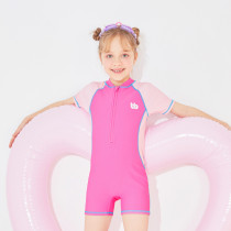 Balabala girl swimsuit suit childrens swimming suit one-piece child baby middle child swimming cap suit sports