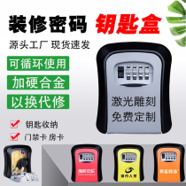 Decoration password key box construction site cats eye wall lock home hotel door key password box anti-theft