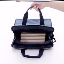 Vertical handbag file bag canvas file bag student tutorial bag A4 textbook information bag conference bag customization