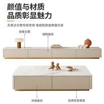 Modern simple Italian light luxury lacquer lacquer design netred living room household tea table large capacity storage TV cabinet