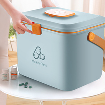 Drug storage box Medical box household medicine box household medicine box home large capacity multi-layer large capacity home medicine box