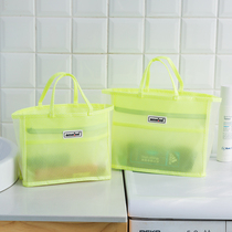 Portable simple large capacity waterproof PVC transparent portable fitness wash bag women Bath Bath storage bag Korea Korea