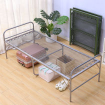 Wire bed Single Folding Reinforced Thickened Bed Double Wire Bed Spring Bed Simple Iron Strip Bed Single Luncheon Bed