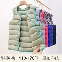 Autumn and Winter Childrens cotton-padded vest boy wearing a horse clip warm vest girl waistcoat 8 children 3 years old