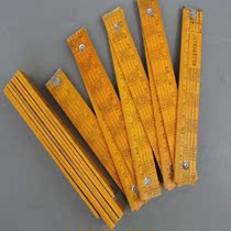 Measuring tools in the 1980s old Shuguang brand wooden folding ruler woodworking material Ruler 8-fold wooden folding ruler student ruler